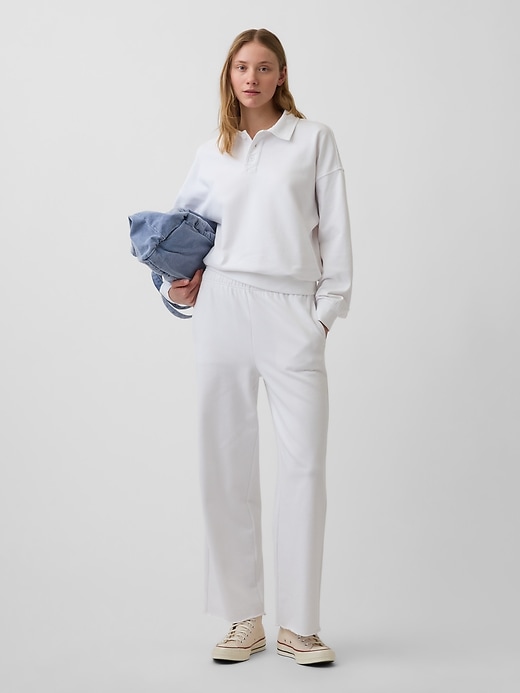 Image number 2 showing, French Terry Oversized Polo Sweatshirt