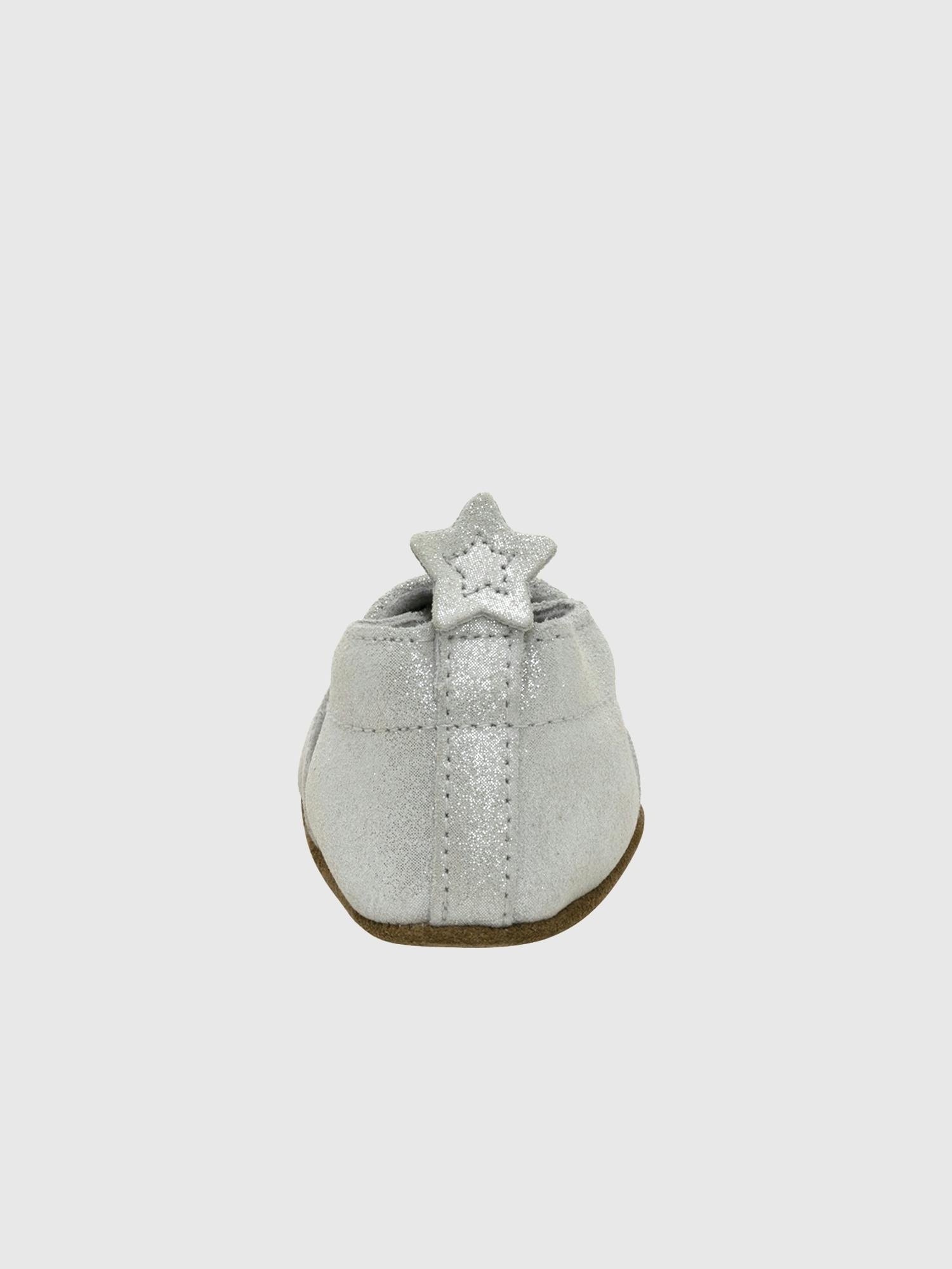 Пинетки с мягкой подошвой Gap Robeez Pretty Pearl, цвет: Серебряный — фото 5