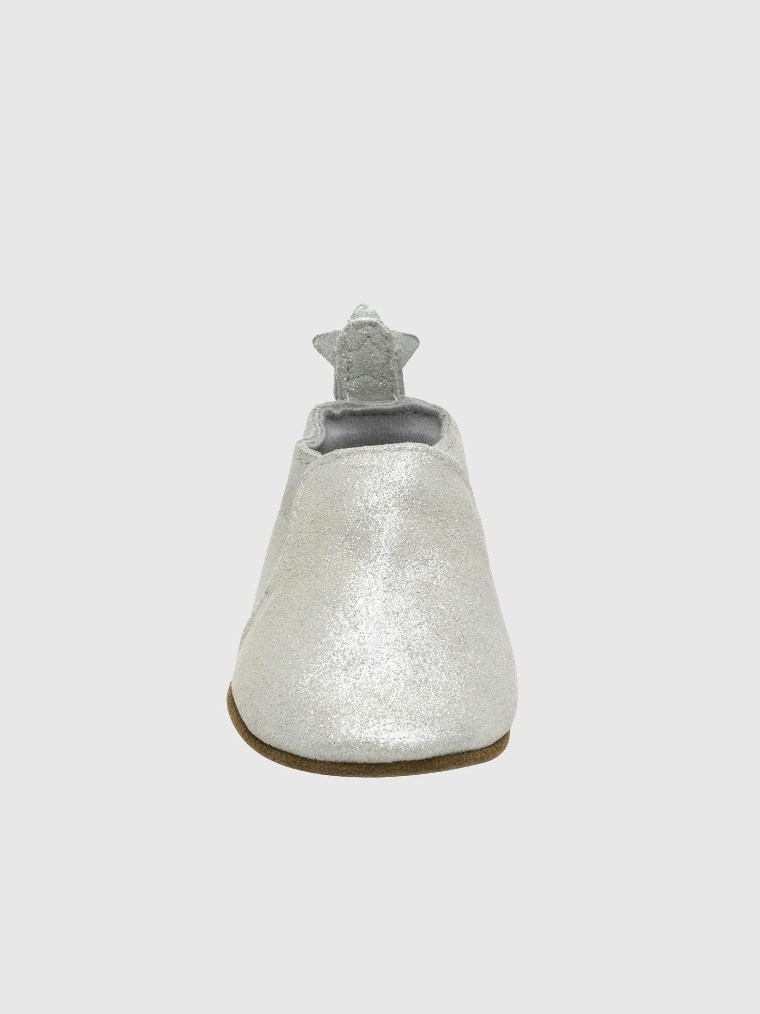 Пинетки с мягкой подошвой Gap Robeez Pretty Pearl, цвет: Серебряный — фото 6