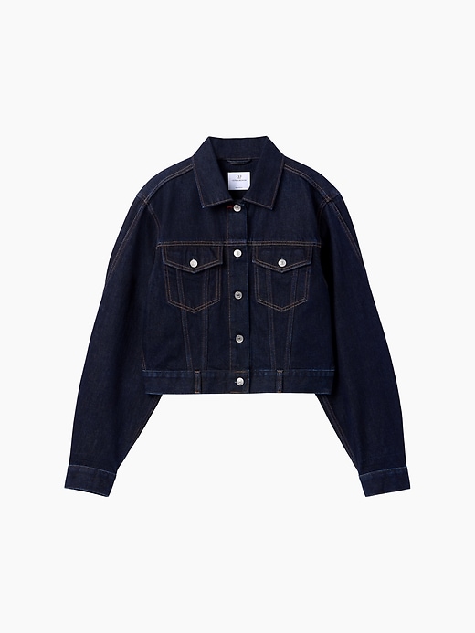 Image number 5 showing, Gap × Victoria Beckham Relaxed Crop Denim Jacket