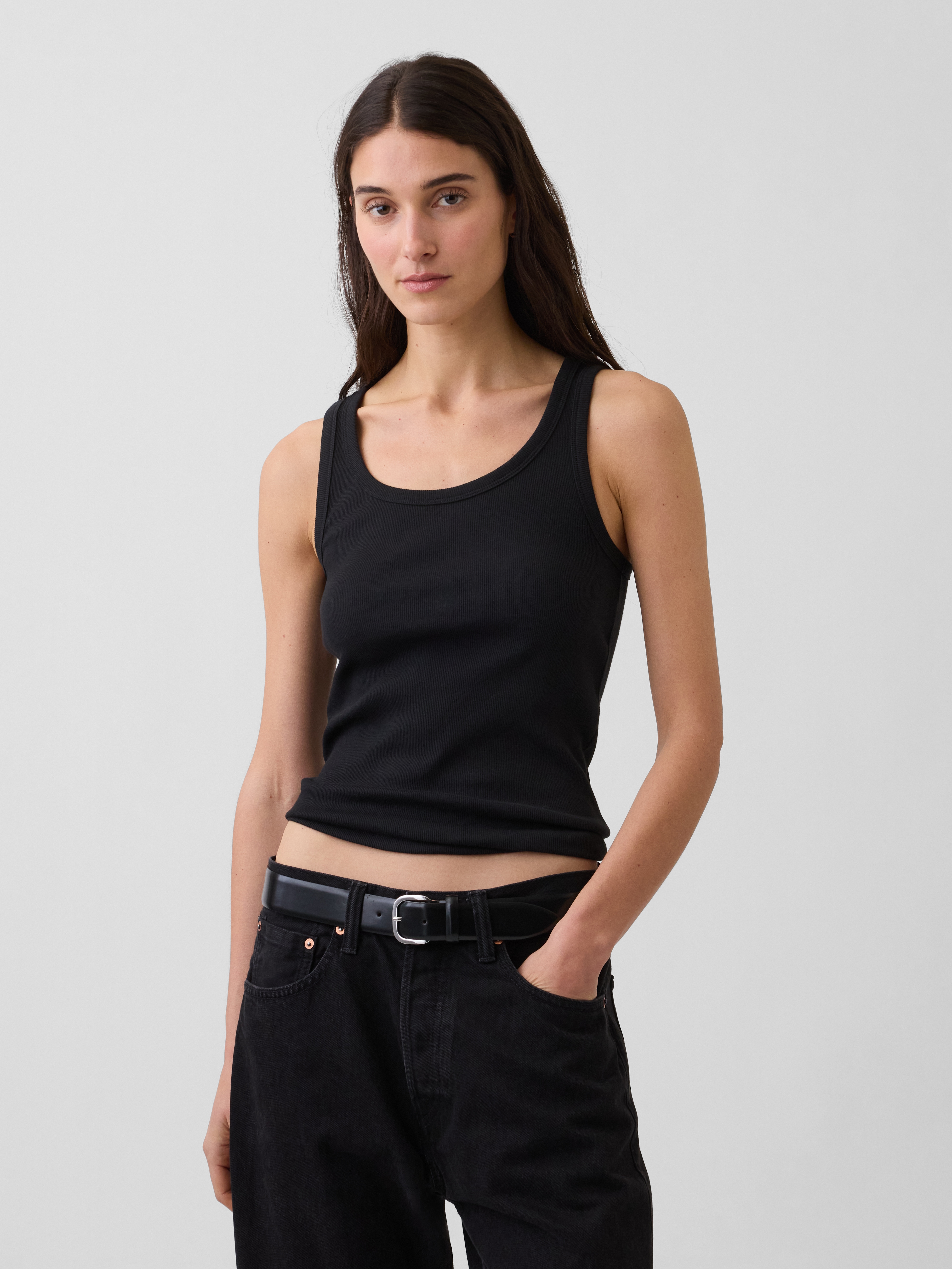 Rib Scoop Tank Top
