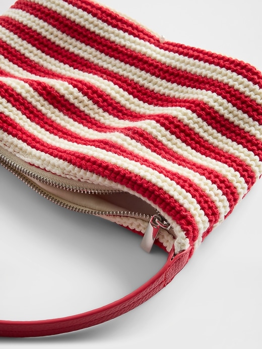 Image number 3 showing, Crochet Stripe Mini Bag