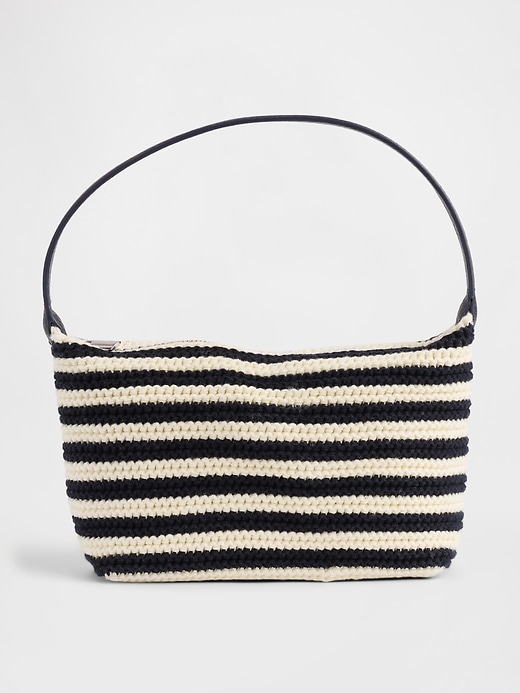 Image number 1 showing, Crochet Stripe Mini Bag