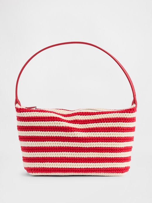 Image number 1 showing, Crochet Stripe Mini Bag