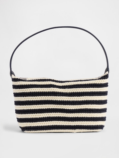 Crochet Stripe Mini Bag