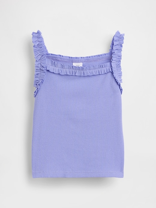Image number 1 showing, Baby & Toddler Rib Ruffle Apron Tank Top