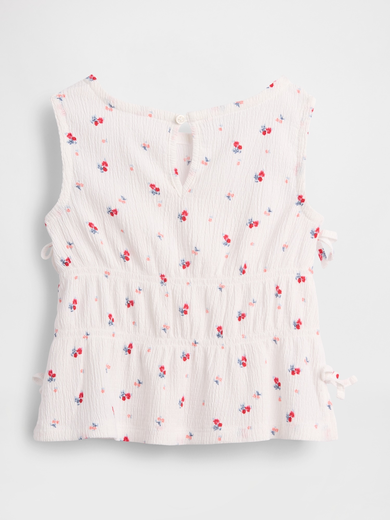 Топ Gap Crinkle Knit Bow Top для малышей, цвет: Молочный белый — фото 3