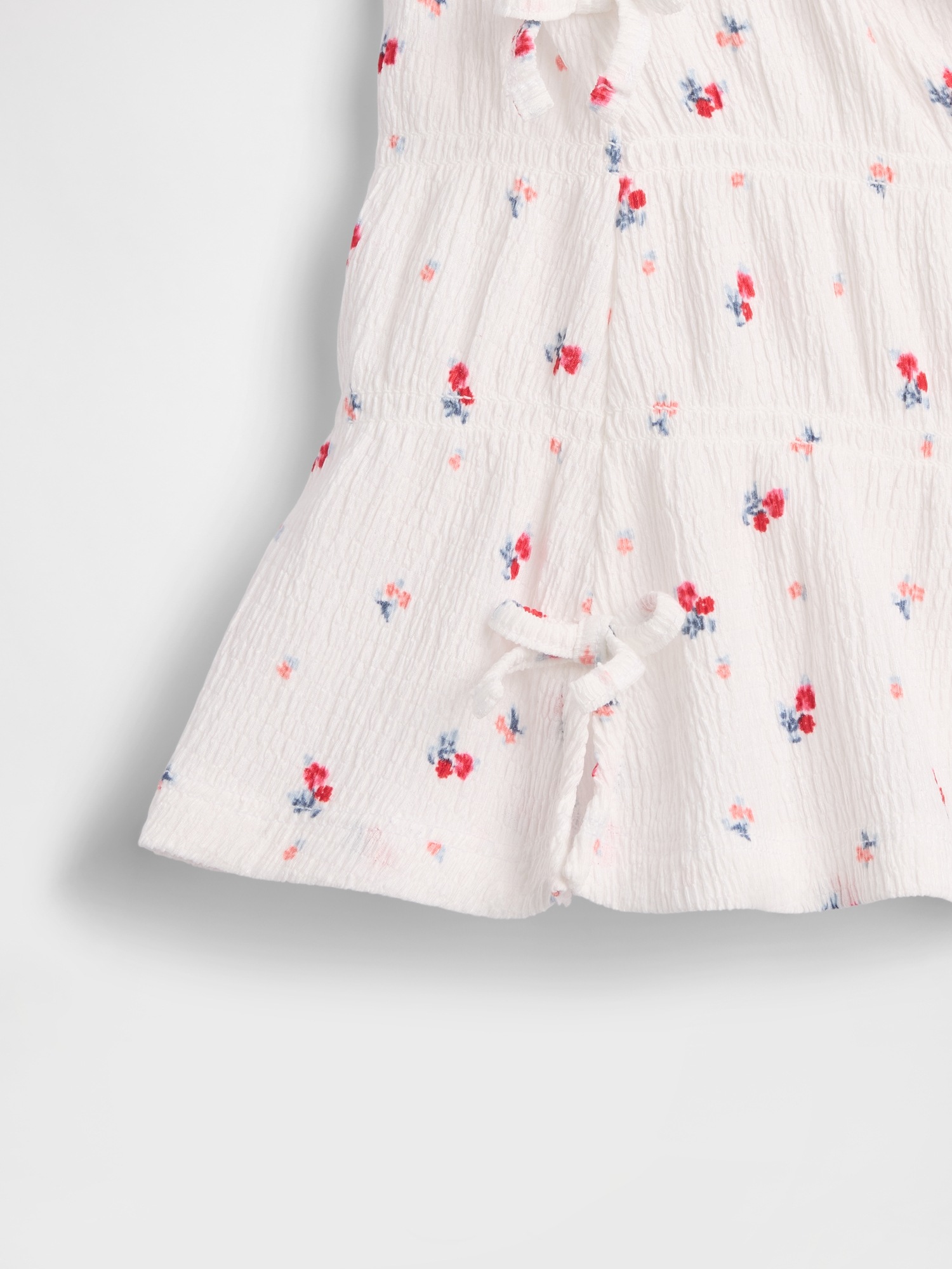 Топ Gap Crinkle Knit Bow Top для малышей, цвет: Молочный белый — фото 4