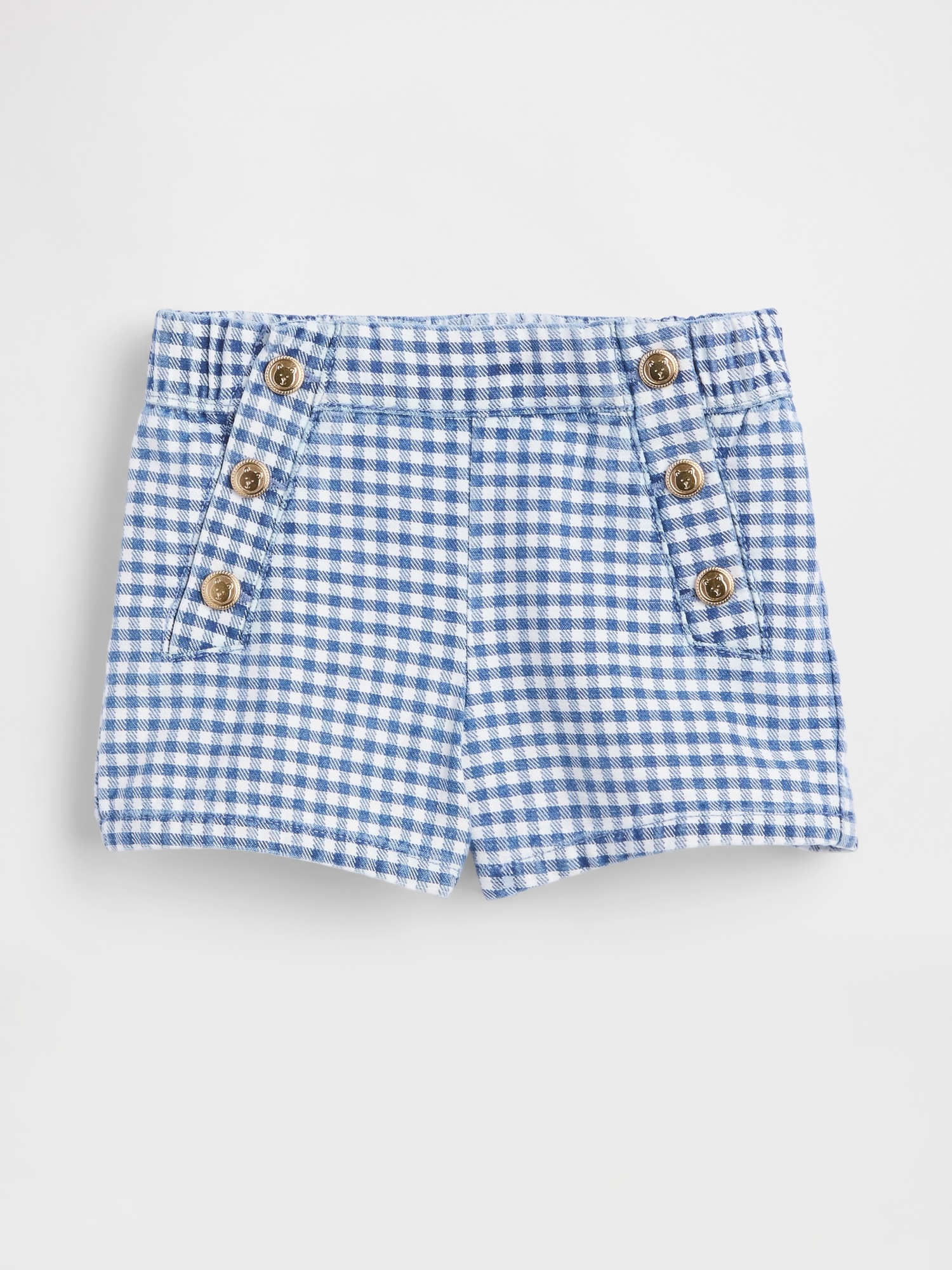 Детские шорты Gap Baby & Toddler Sailor Gingham Denim Pull-On Shorts — фото 2