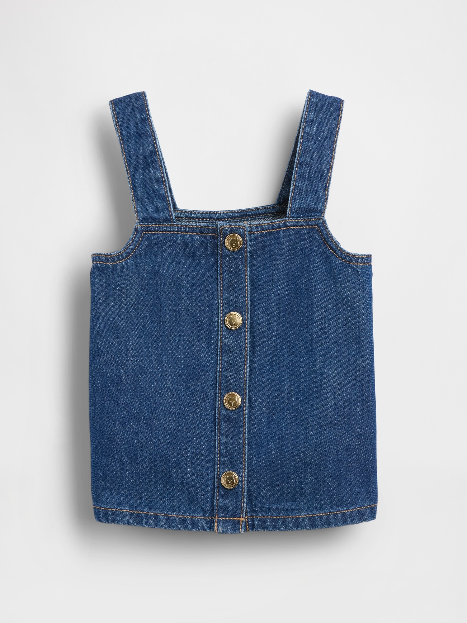 Топ Gap Denim Shell Tank Top для малышей, цвет: Средняя варка — фото 2