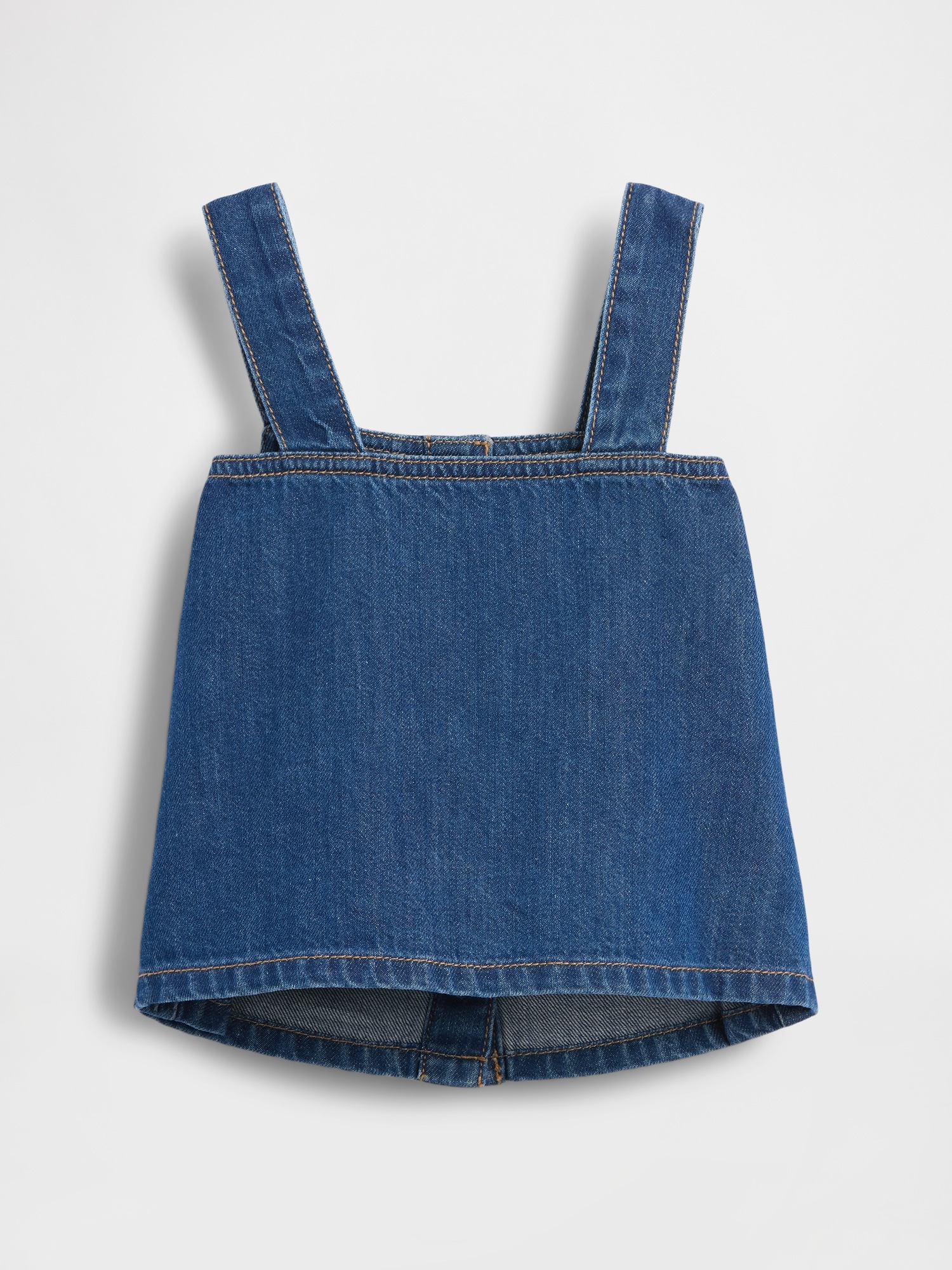 Топ Gap Denim Shell Tank Top для малышей, цвет: Средняя варка — фото 3