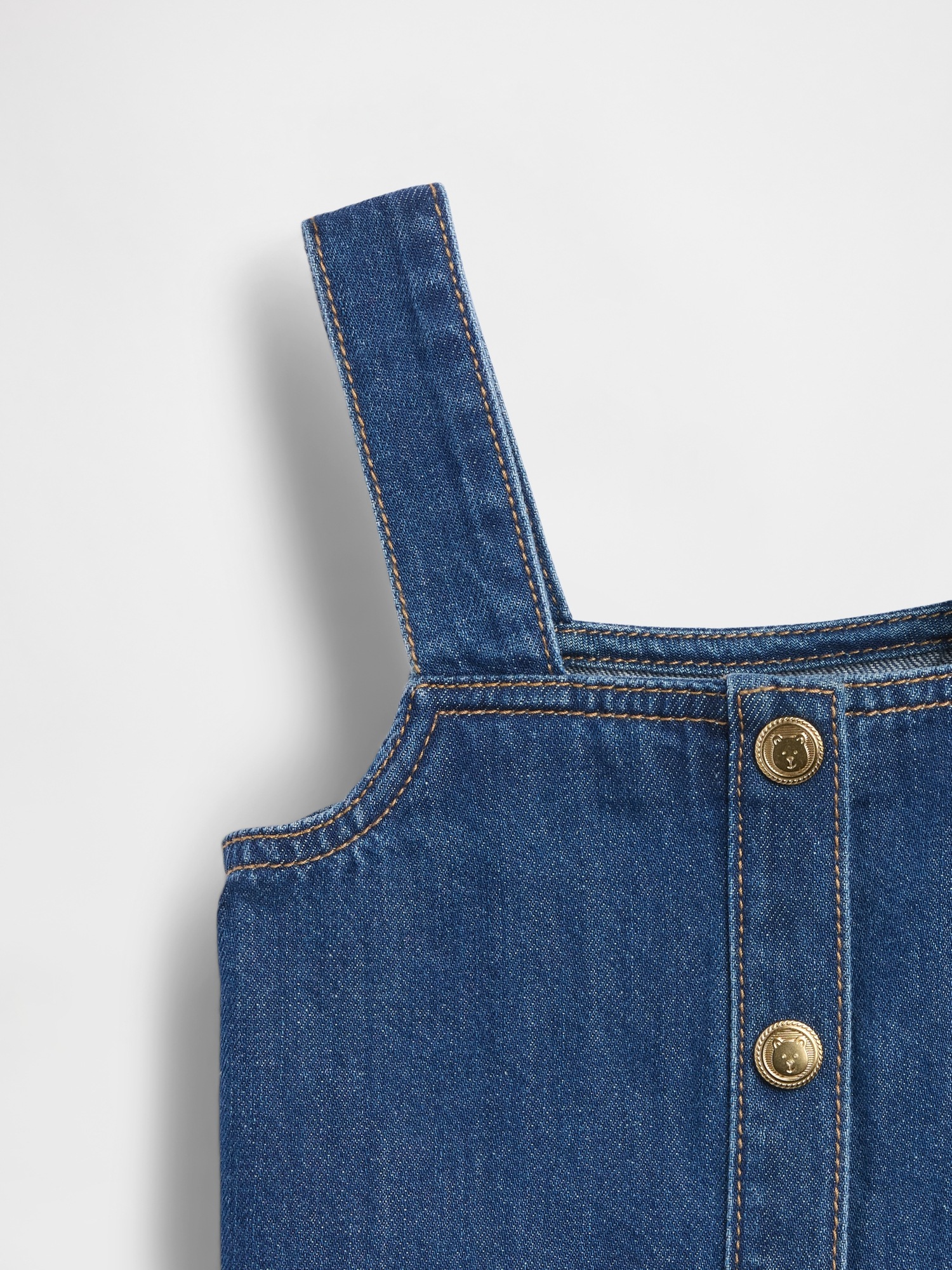 Топ Gap Denim Shell Tank Top для малышей, цвет: Средняя варка — фото 4