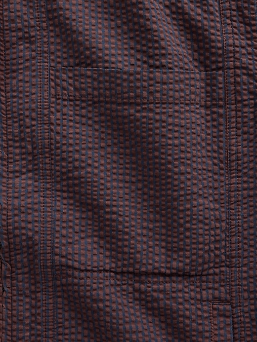 Image number 4 showing, Textured Gingham Zip Shirt Jacket