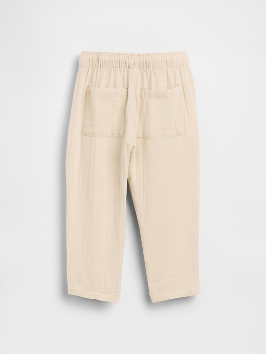Image number 3 showing, Baby & Toddler Cotton Gauze Pull-On Barrel Pants