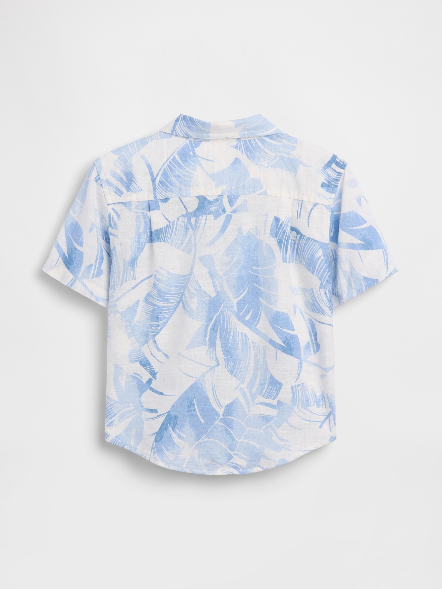 Рубашка Gap Linen-Cotton Shirt для малышей, цвет: С принтом — фото 3