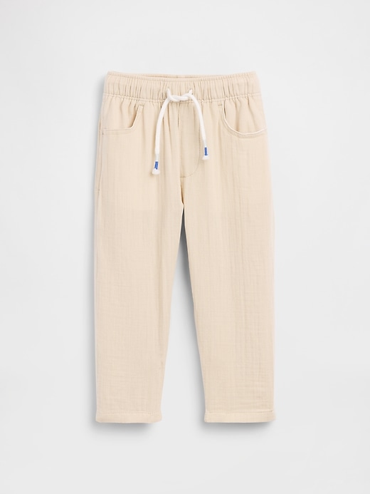 Image number 2 showing, Baby & Toddler Cotton Gauze Pull-On Barrel Pants