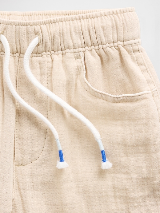 Image number 4 showing, Baby & Toddler Cotton Gauze Pull-On Barrel Pants