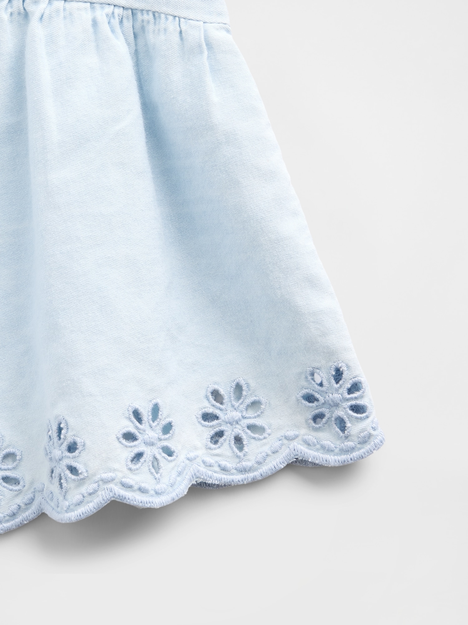 Baby & Toddler Eyelet Denim Outfit Set