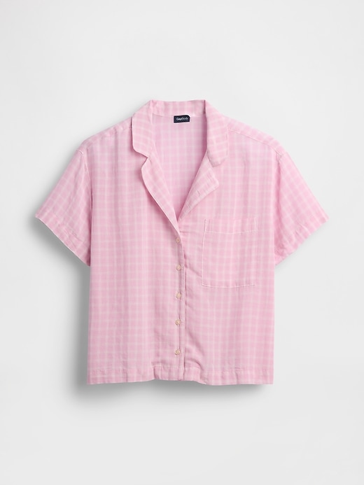 Image number 5 showing, Crinkle Gauze Oversized PJ Shirt