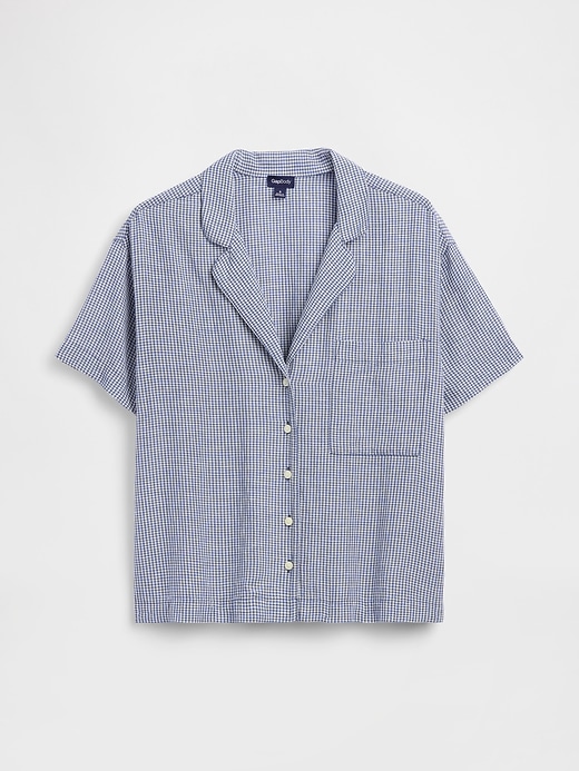 Image number 5 showing, Crinkle Gauze Oversized PJ Shirt