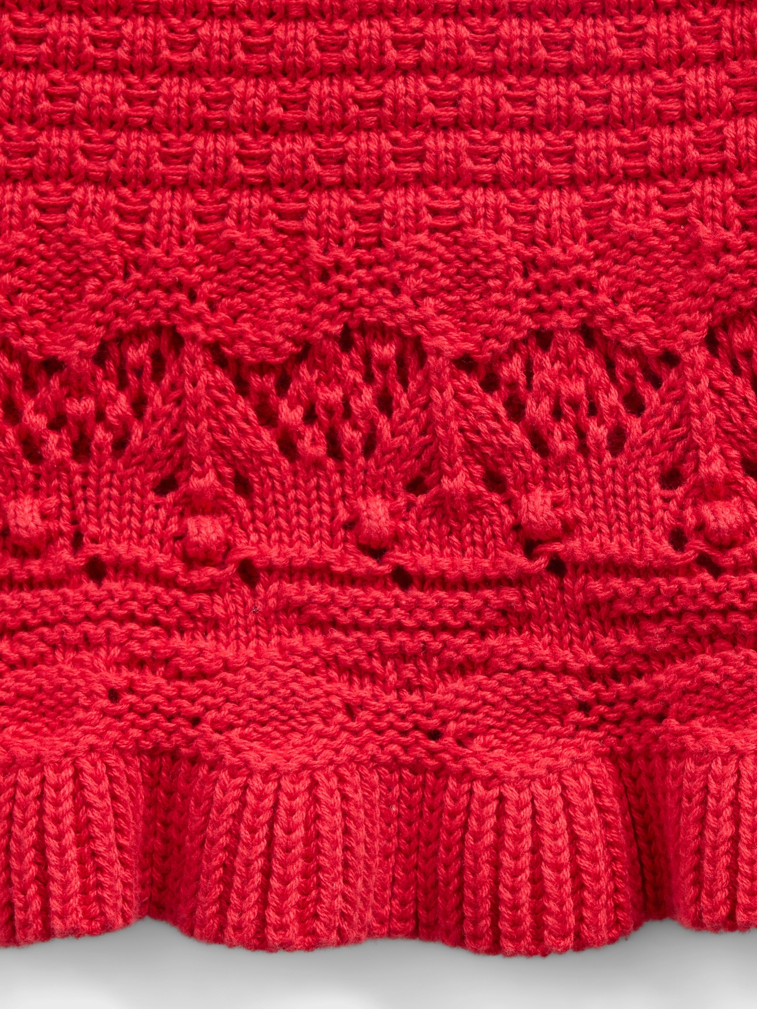 Топ Gap Crochet Scalloped Tank Top для малышей, цвет: Красный — фото 4