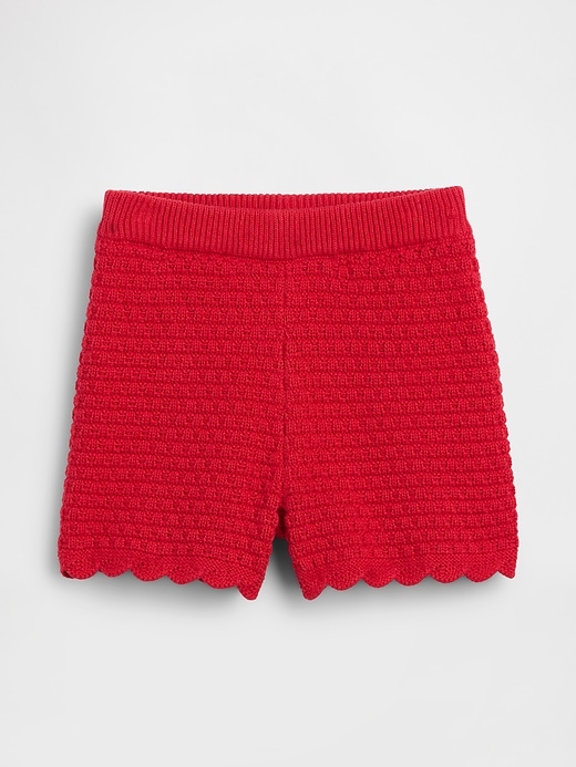 Image number 2 showing, Baby & Toddler Crochet Scalloped Pull-On Shorts