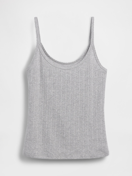 Image number 4 showing, Pointelle Crop Cami