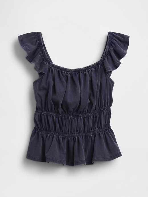 Image number 2 showing, Kids Flutter-Sleeve Smocked Peplum Top