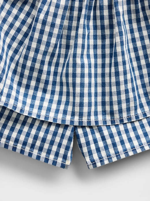Image number 4 showing, Kids Gingham Denim Tiered Skort