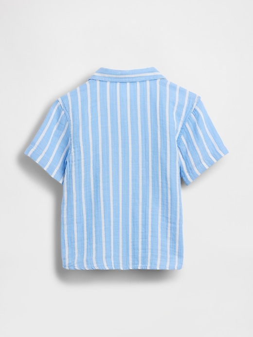 Image number 3 showing, Baby & Toddler Cotton Gauze Print Polo Shirt