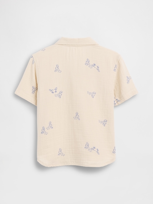 Image number 3 showing, Baby & Toddler Cotton Gauze Print Polo Shirt