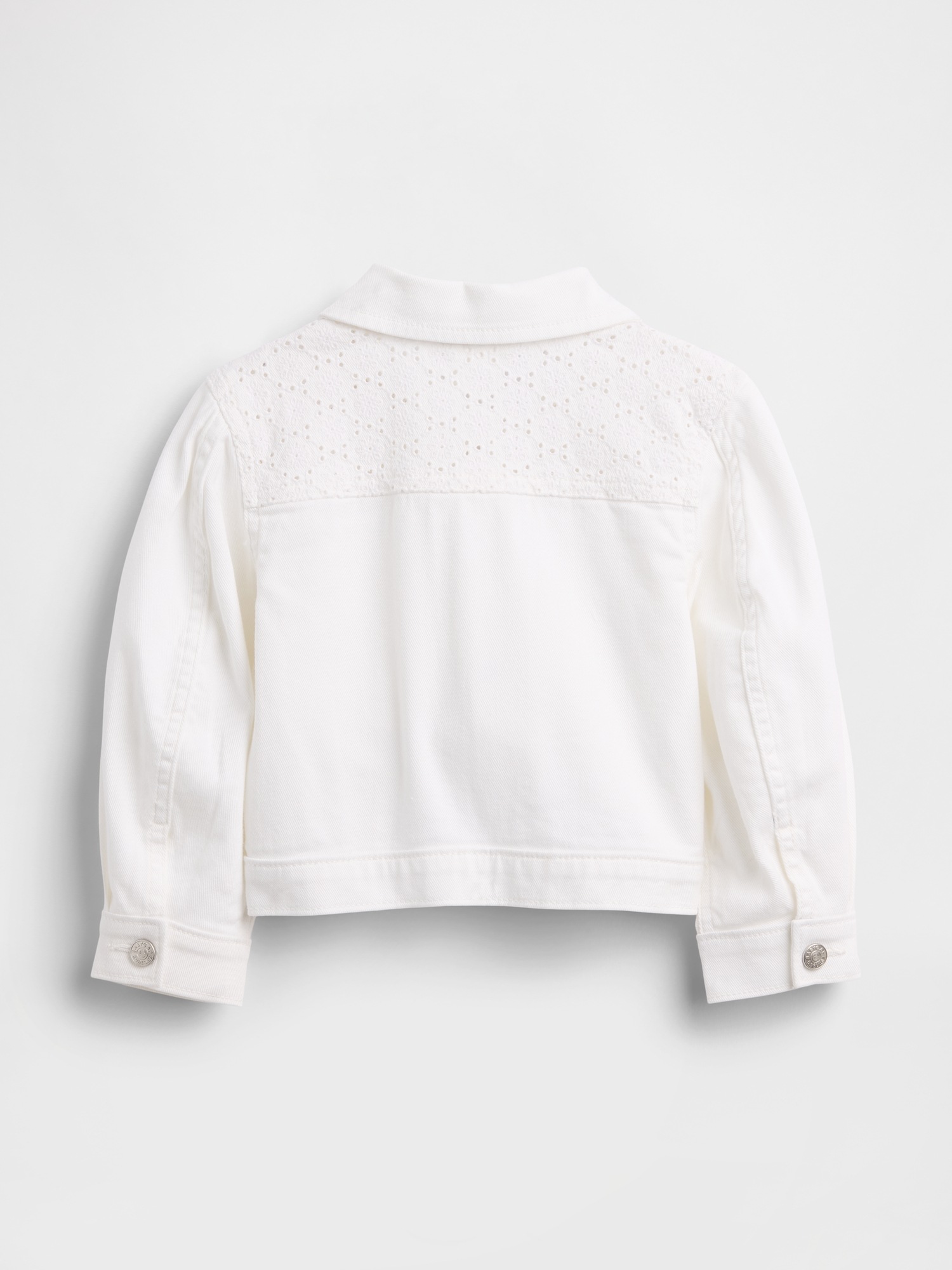 Куртка Gap Eyelet Denim Jacket для малышей, цвет: Белый — фото 3