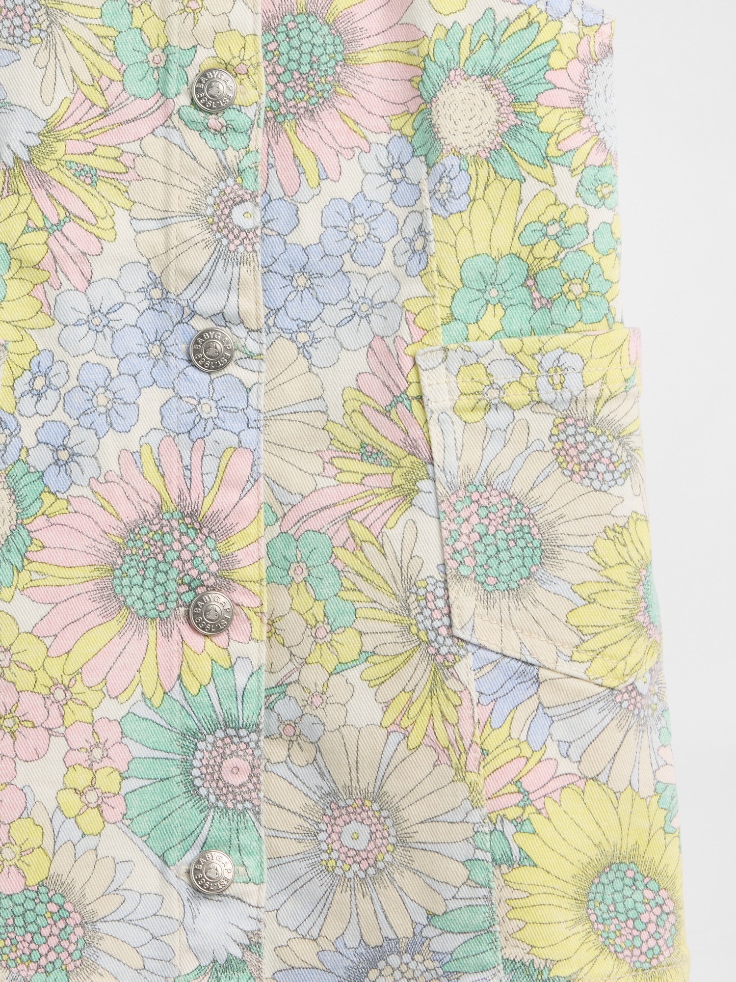 Детские платья Gap Baby & Toddler Floral Denim Jumper Dress — фото 4