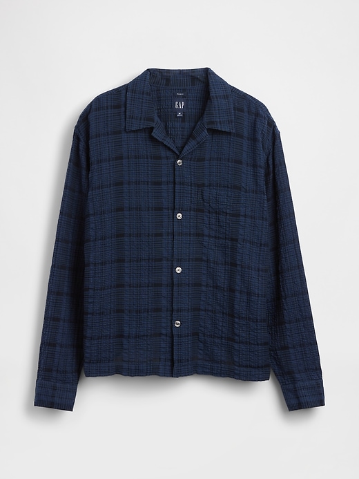 Image number 5 showing, Relaxed Straight-Hem Seersucker Shirt