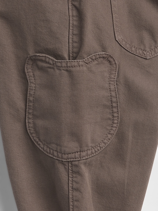 Image number 5 showing, Baby & Toddler Pull-On Bear Pocket Barrel Jeans