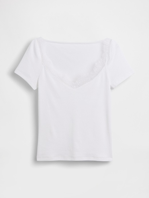Image number 5 showing, Modern Lace-Trim Top