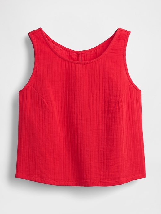 Cotton Gauze Racer Shell Tank Top | Gap