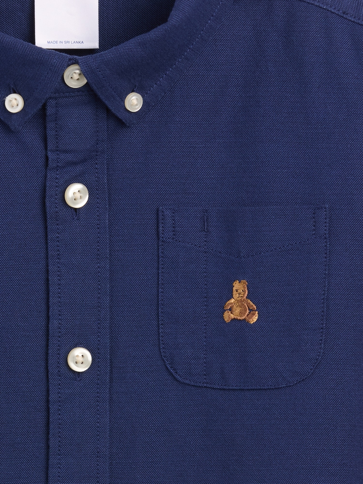 Рубашка Gap Oxford Shirt для малышей, цвет: Синий, вариант 1 — фото 4