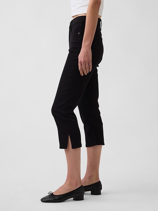 Image number 3 showing, High Rise Cropped Capri Jeans