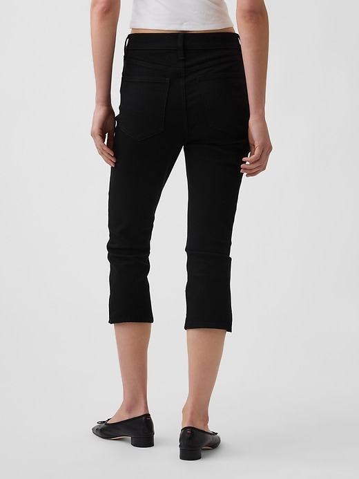 Image number 4 showing, High Rise Cropped Capri Jeans
