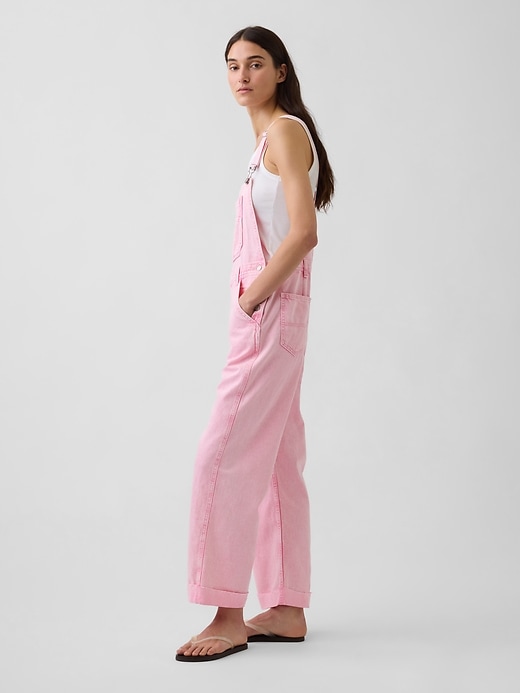 Image number 3 showing, Relaxed Denim Overalls