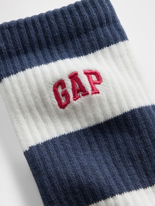 Image number 2 showing, Rugby Stripe Logo Crew Socks