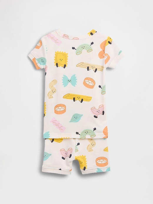 Image number 2 showing, Baby & Toddler Organic Brushed Cotton Pasta PJ Short Set
