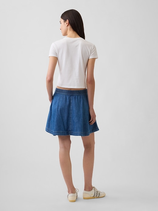 Image number 2 showing, UltraSoft Denim Mini Circle Skirt