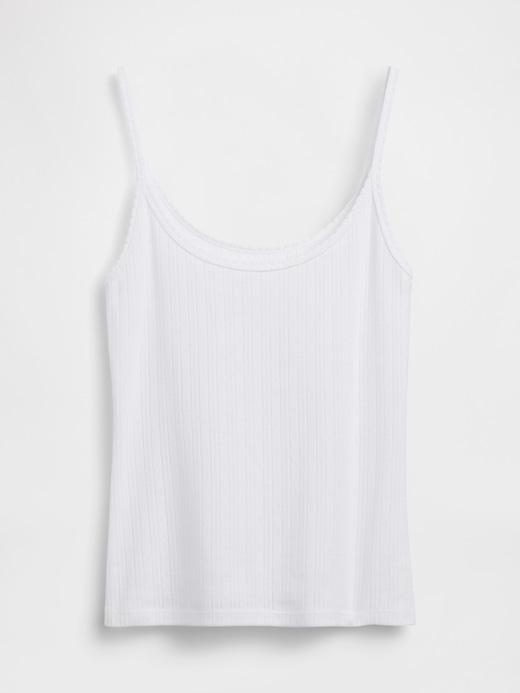Image number 5 showing, Pointelle Crop Cami