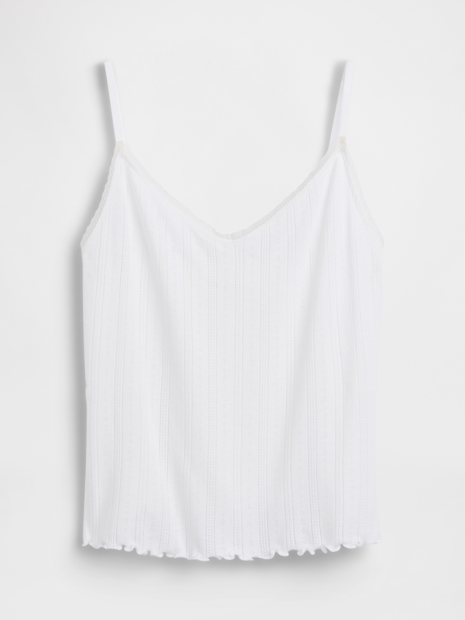 Pointelle Lettuce-Hem PJ Cami