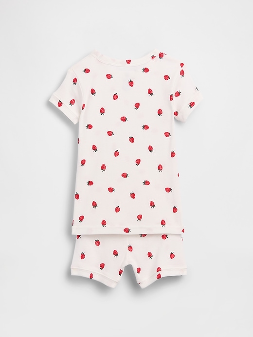 Image number 2 showing, Baby & Toddler Organic Brushed Cotton Strawberry PJ Short Set