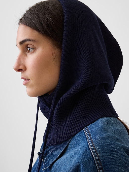 Image number 1 showing, 100% Cotton Drawcord Hood