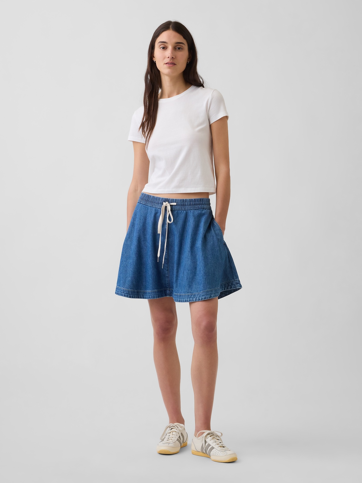 Женские юбки Gap UltraSoft Denim Easy Mini Skirt