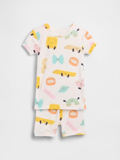 Baby & Toddler Organic Brushed Cotton Pasta PJ Short Set